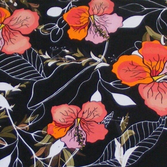 new CUPSHE Bikini Bottom, 1X, Black shirred side, Floral front/back,Higher waist - Picture 2 of 14